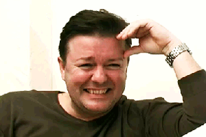 ricky gervais laughing
